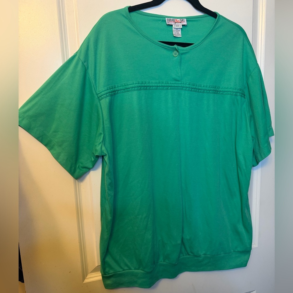 Vintage Bridge Gate 2X Women’s Jade Green Shirt - Picture 2 of 5